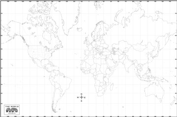 Maps to print! Download Digital WORLD Maps to print
